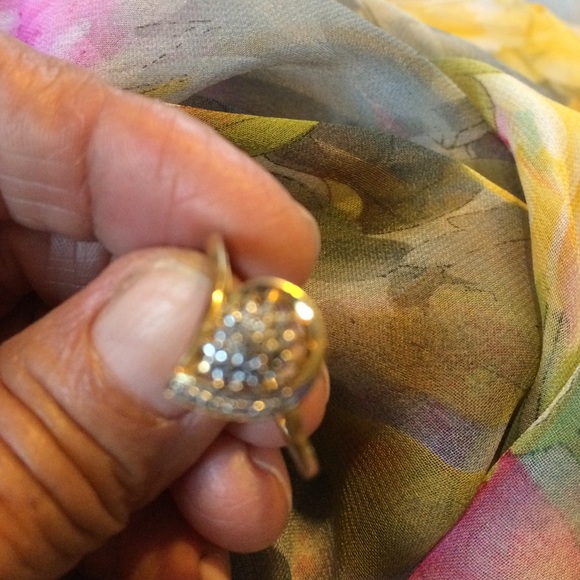 Diamond teardrop ring - Picture 3 of 4