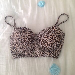 Cheetah print bikini top