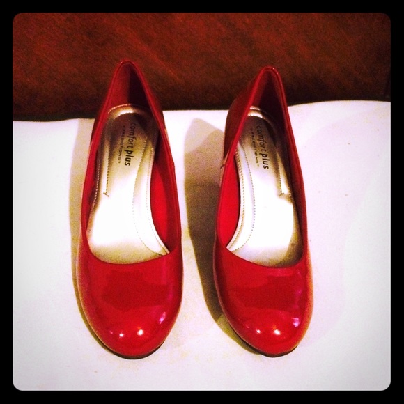 Ruby red heels 3-3 1/2 inch
