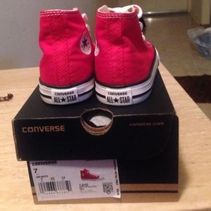 Brand new red converse!! Never worn.