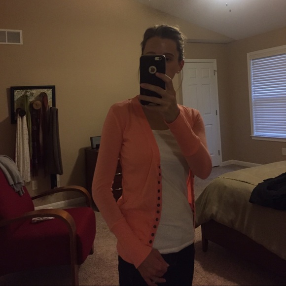 Coral long sleeve cardigan