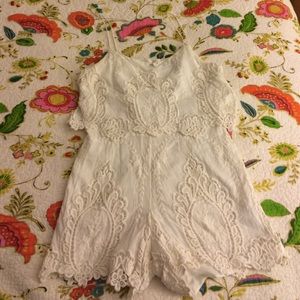 Dolce vita  white detailed romper