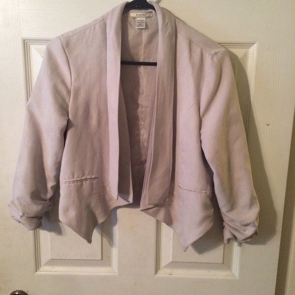 Off white suede blazer