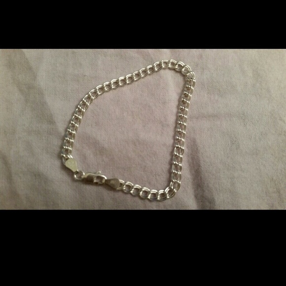 SSilver Double Cable Link Bracelet
