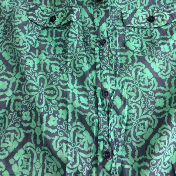 Joe's turquoise pattern button down shirt - Picture 2 of 3