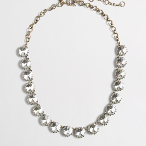 JCREW BRASS-PLATED CRYSTAL NECKLACE - Picture 3 of 4