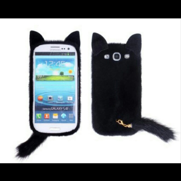 Black cat phone case for galaxy S3