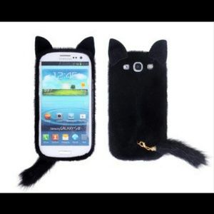 Black cat phone case for galaxy S3