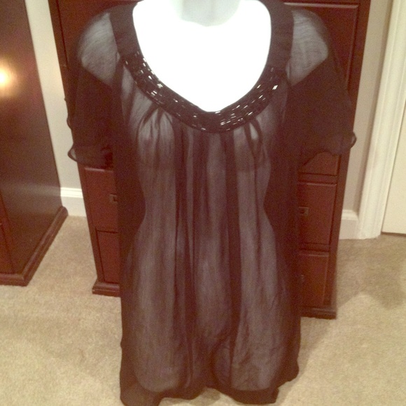 Apostrophe Tops - ✨On Sale✨ Black See Through Top