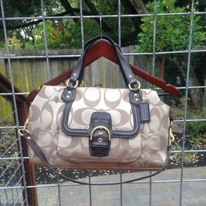 Classic Coach Fabric Handbag