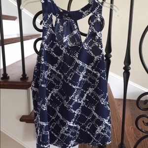 racerback navy blue and white