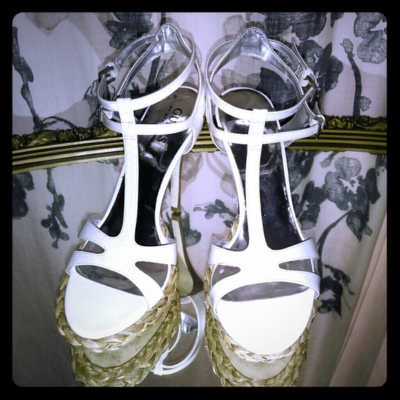 White open toe Guess by Marciano heels