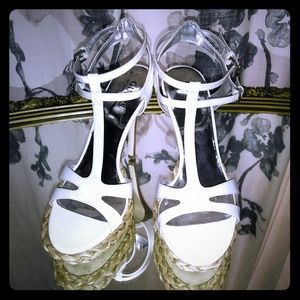 White open toe Guess by Marciano heels