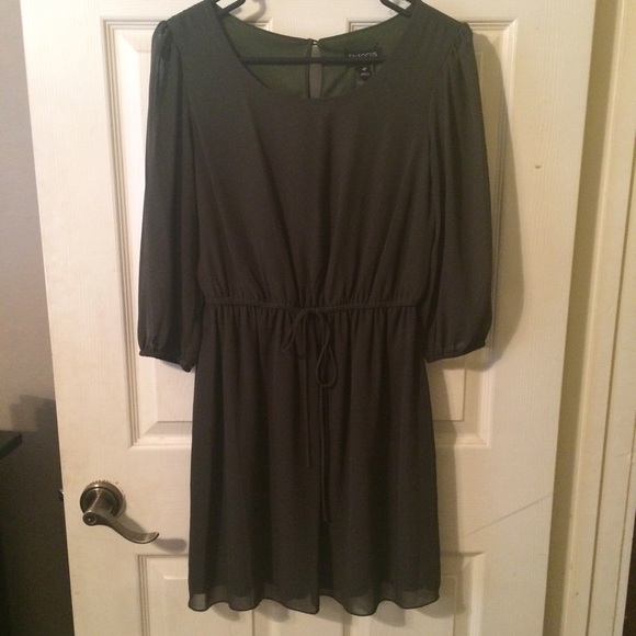 Olive green dress