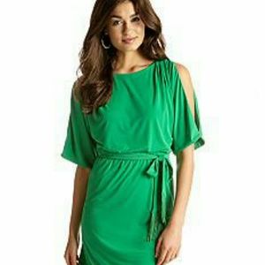 Jessica Simpson Green Cold Shoulder Dress