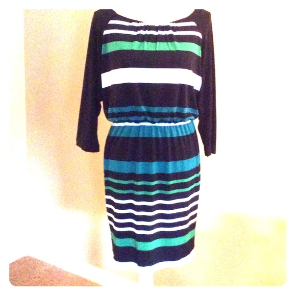 Colorful striped dress, size L