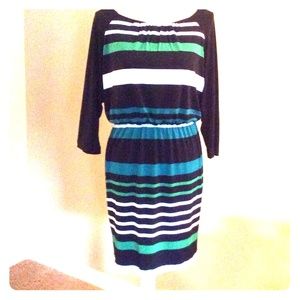 Colorful striped dress, size L