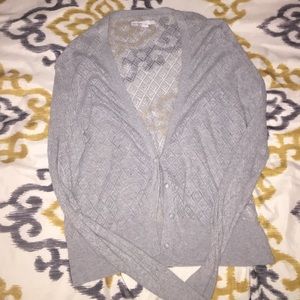 Grey knitted cardigan