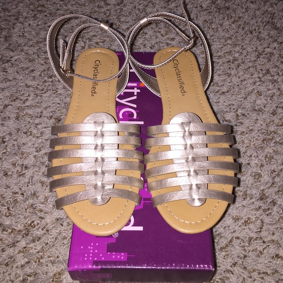 City Classified Bronze Sandals - Picture 1 of 4