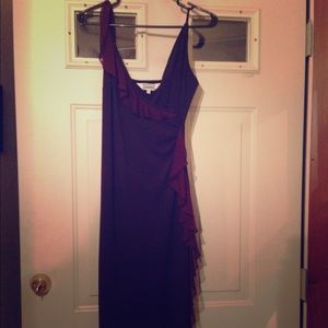 Plum asymmetrical dress