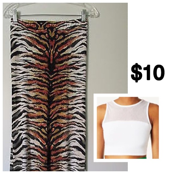 2B Bebe Maxi Skirt w/ High Split and Back Ruching