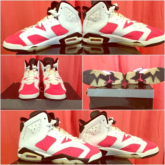 Air Jordan 6 Retro '09;  white/coral rose