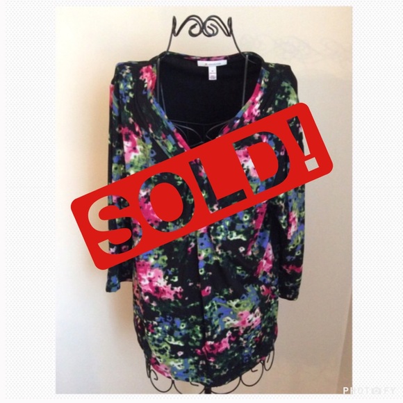 JM Collection Tops - * SOLD* | pretty multi floral pullover |