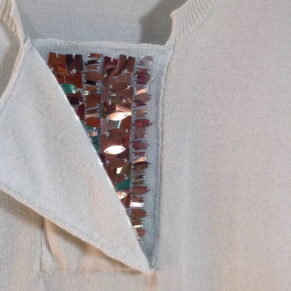 Gap Mint Sequin Embellished Short Sleeve Top - Picture 4 of 4