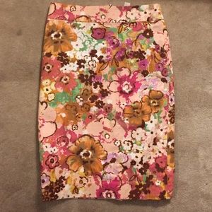 J. Crew floral skirt