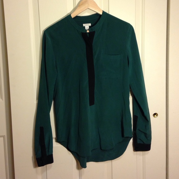 Fossil Dark green silk shirt