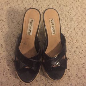 Black Steve Madden wedges