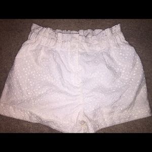 Urban Outfitter White High Waisted Lace Shorts