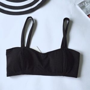Black Cage Crop Top