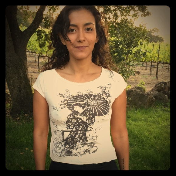 Geisha girl crop top