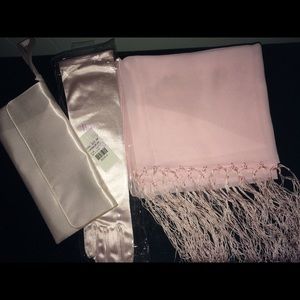 Prom set: clutch, shaw, gloves