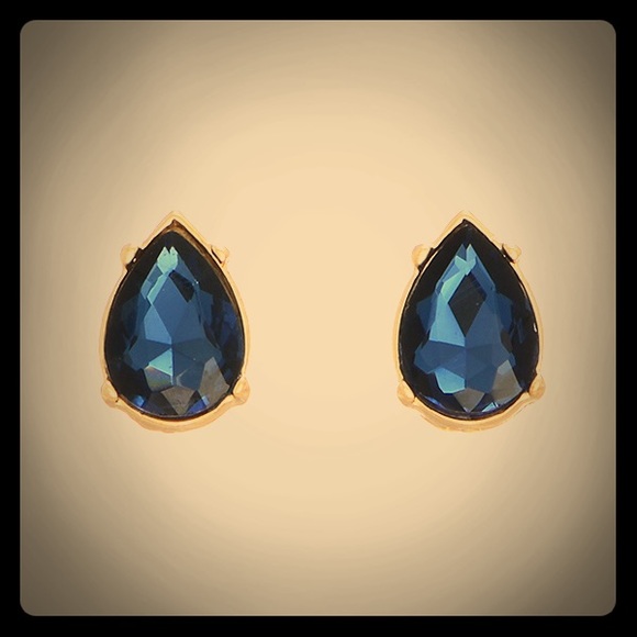 Sapphire Rhinestone Earrings