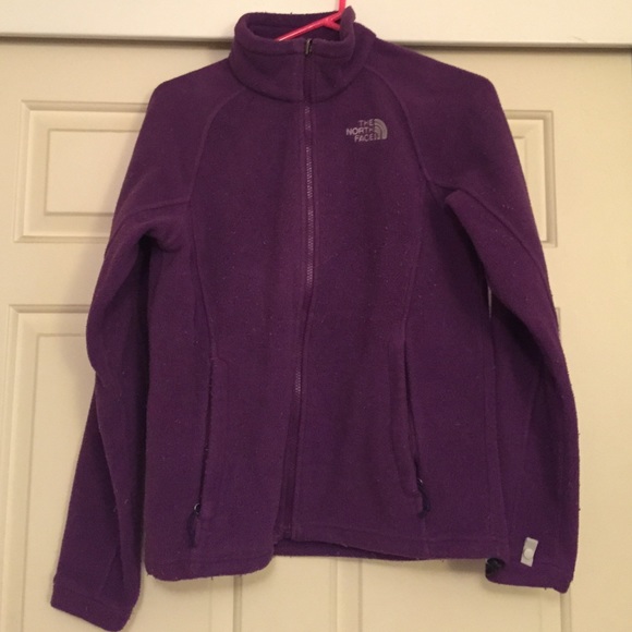 North face purple fleece zip up