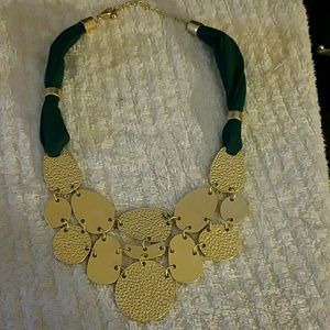 Hunter Green and Gold Necklace