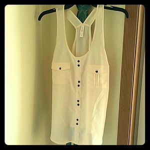 Subtly Sheer Cream Colored Tank Top
