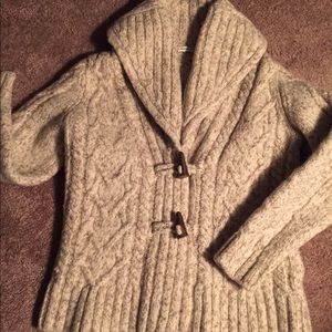 Banana Republic cable knit wool cardigan