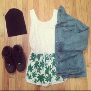 New Marijuana printed romper!