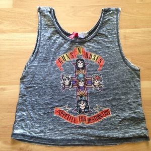 Guns n' Roses Muscle Crop Top