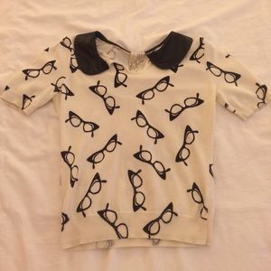 glasses printed top