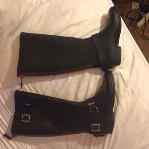 Steve Madden black rain boots size 8