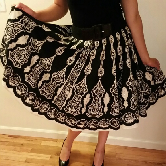 Tribal print circle skirt