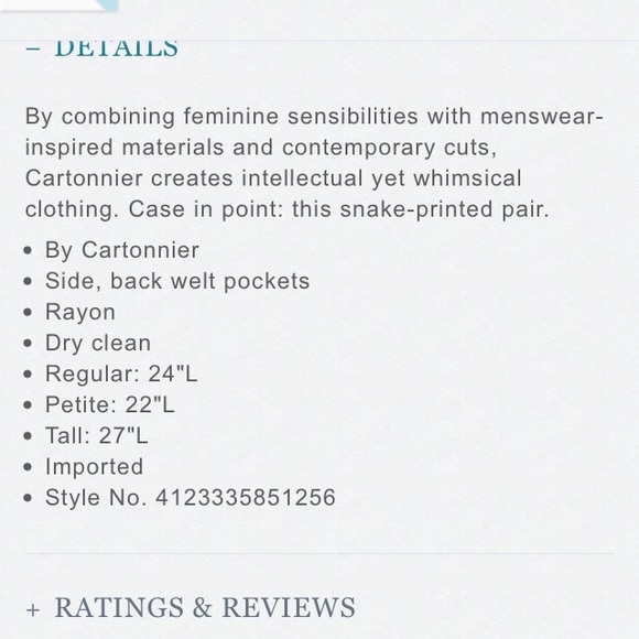 Bundled Anthro Sampa culottes - Picture 3 of 3