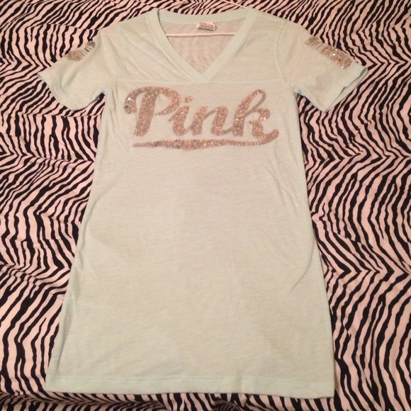 Vs Pink Sequin Tee