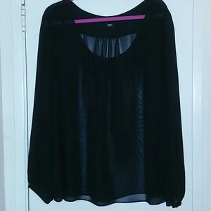 Sheer black top