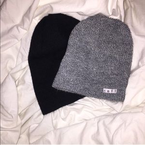 Black and Grey beanies