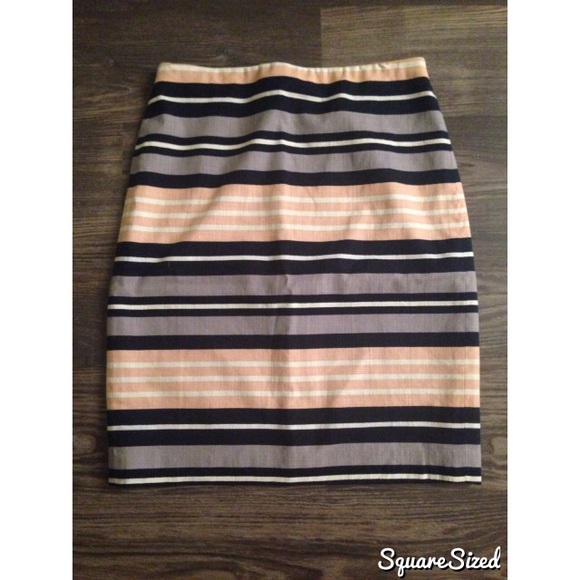 Striped Ann Taylor pencil skirt